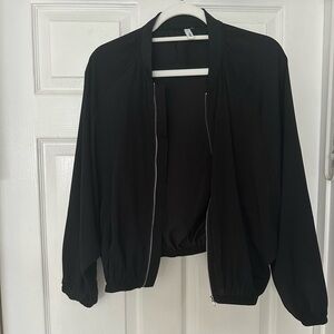 Black Zip Up Lightweight Jacket